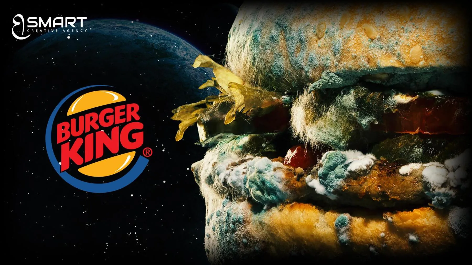 Burger king “Moldy whopper” campaign breaks the usual stereotype.